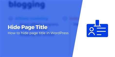 hide titles in wordpress.